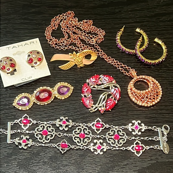 Vintage Jewelry - Vintage to modern estate jewelry lot - 7 pieces